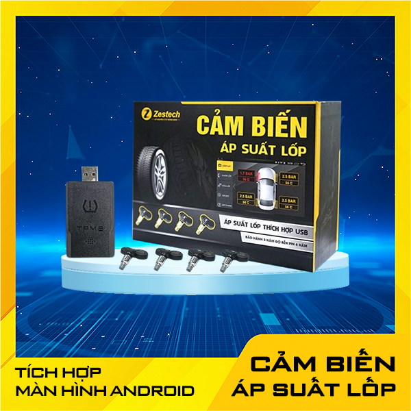 Cảm biến áp suất lốp tích hợp màn hình android - Zestech