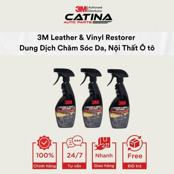 3M Leather & Vinyl Restorer Dung Dịch Chăm Sóc Da, Nội Thất Ô tô