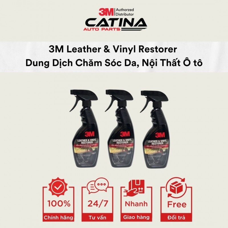 3M Leather & Vinyl Restorer Dung Dịch Chăm Sóc Da, Nội Thất Ô tô